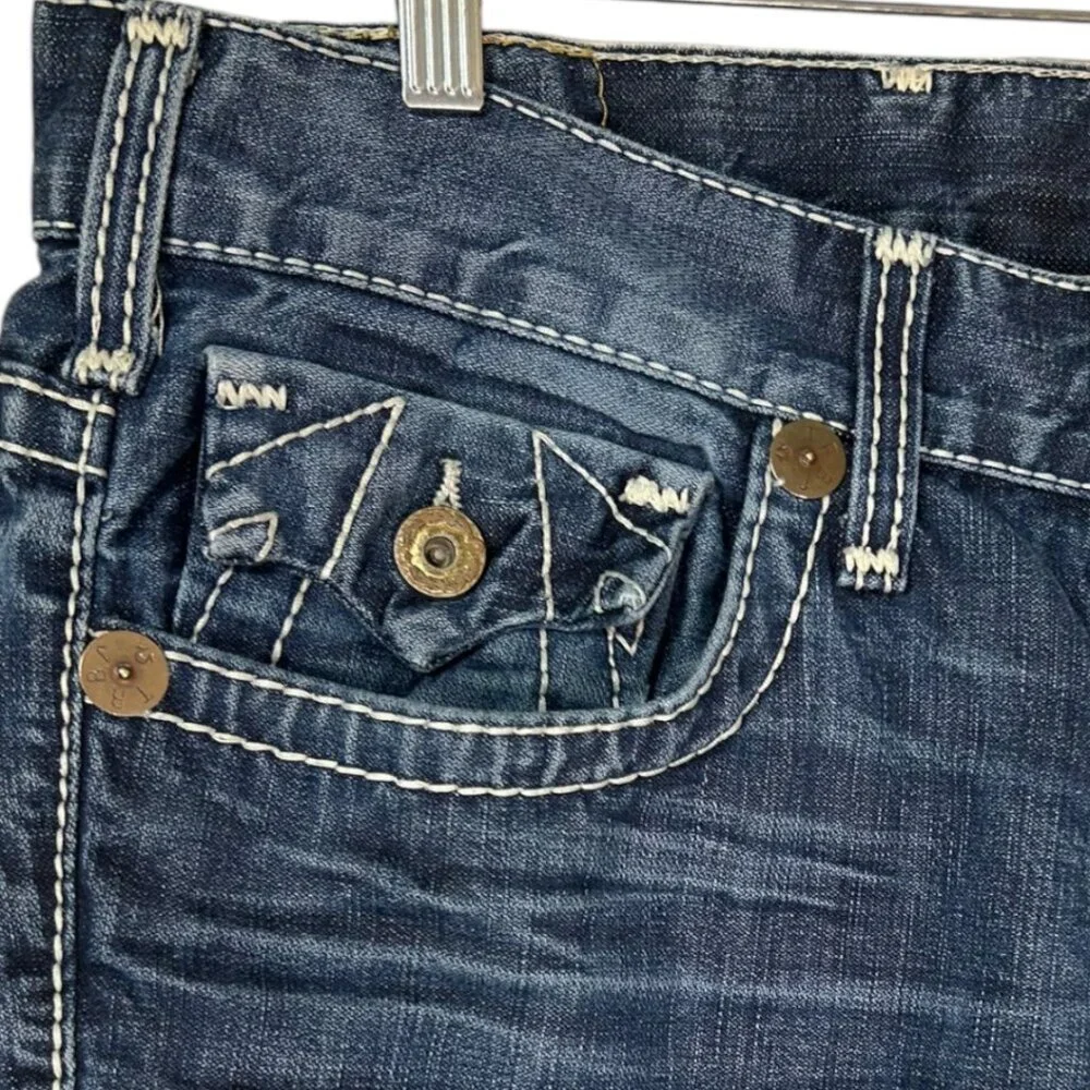 True Religion Corey Big T 34 Flap Pocket Bootcut Jeans Men's Size 38 W 32 L 10 I